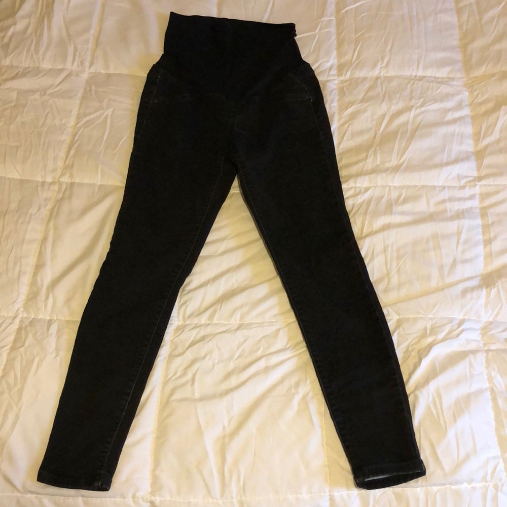 Black maternity jeggings